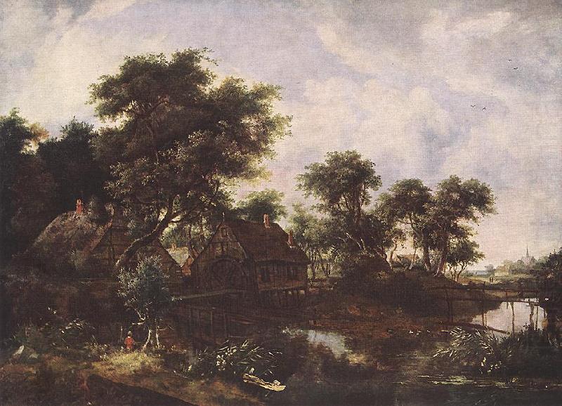 Meindert Hobbema The Watermill Oak china oil painting image